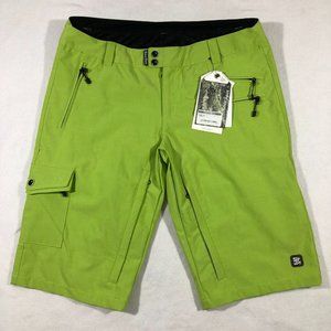 NEW Race Face Womens XL Khyber Shorts Lime Green Biking Teflon #SA511085 NWT $90